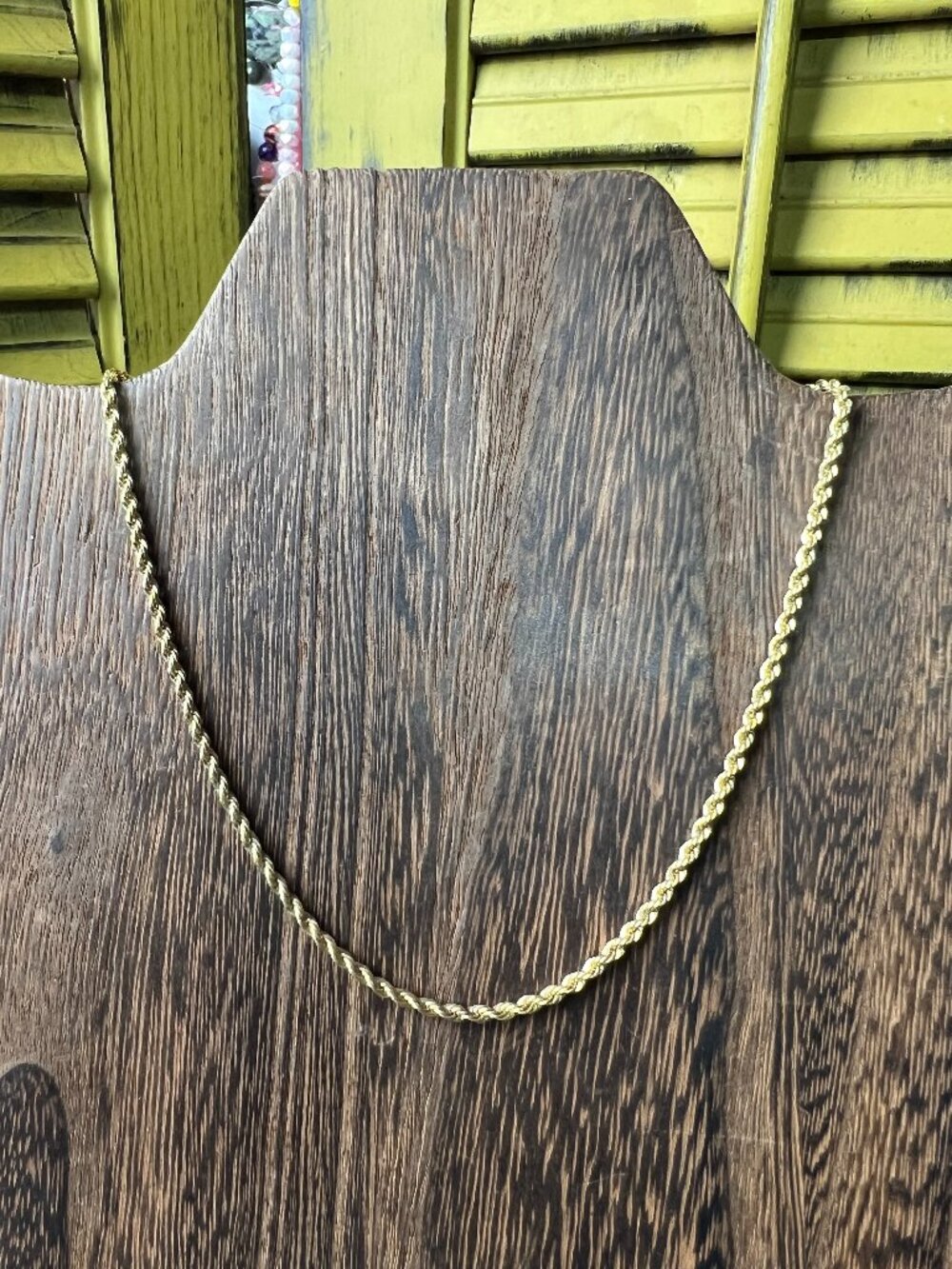 Vintage 15" Gold Over Sterling Silver Rope Chain Necklace β 6.28g